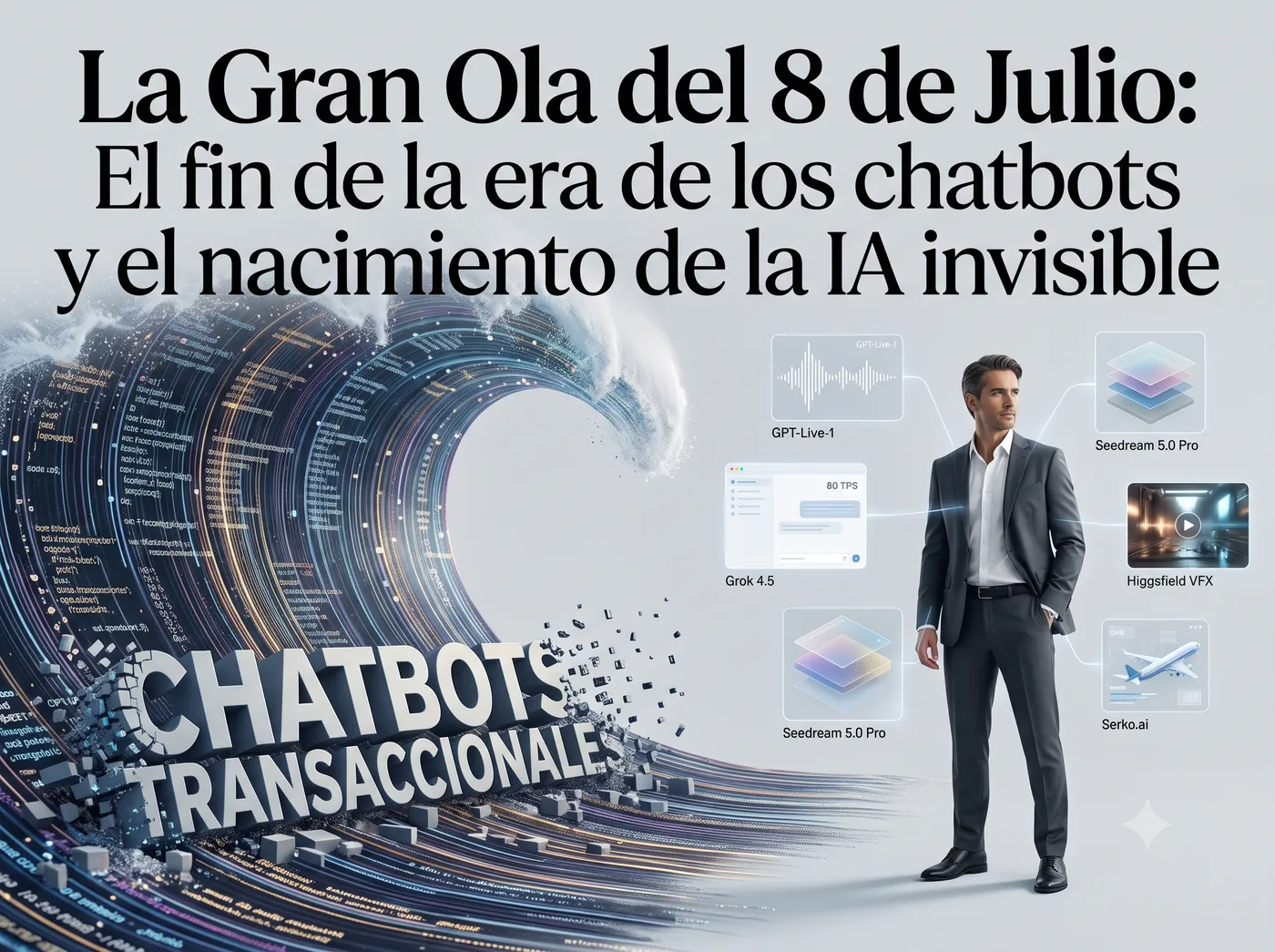 La Gran Ola del 8 de Julio: El fin de la era de los chatbots y el nacimiento de la IA invisible